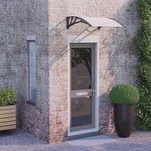 Door Canopy Black, Transparent Polycarbonate, ABS, Aluminum - $1,793.29 MXN