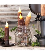 4&quot; DECOR CANDLES Twelve (12) Wax Dip Battery Operated Tapers w Timer in ... - $1,457.19 MXN