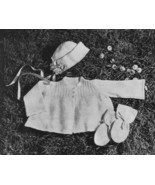 1940s Hat, Saque, Mittens &amp; Blanket - 4 Pc Infant Set - Vogue 1949 (Knit... - £2.94 GBP