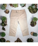 Charter Club Women&#39;s Belted Crop Pants Size 14 Color Bright White Slim L... - $18.80