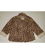 Tiny Tillia by Avon Leopard Print Fleece Jacket Toddler Girl 3T Button F... - £9.30 GBP