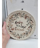 Christmas Fitz And Floyd Baby It&#39;s Cold Outside Wintry Woods Snowman plate - €14,32 EUR