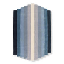 Gradient Blue Shaped Designer Hand Tufted Rug,Kid Rug,Custom Rug,Cut Pile Rug, - £138.83 GBP+