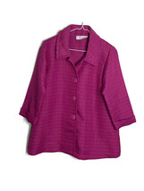 SIMONTON Says Size XS Pink 3/4 Sleeve Textured Jacket - £27.61 GBP