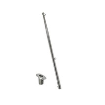 304 Grade Stainless Steel Flag Stanchion Pole And Flag Pole Base Kit 24 ... - $90.99