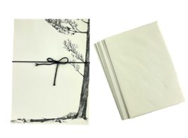 Royal Company Line Graphics Stationery Whispering Pine Drawing Tree w Bird - $24.23 CAD