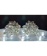 Vintage Christian Dior Germany Crystal Clip Earrings signed Chr Dior rhi... - €194,72 EUR