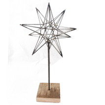 A&amp;B Home 20&quot; Metal Star Sculpture On Wood Stand - £42.74 GBP