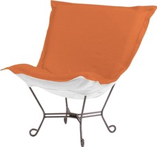 Pouf Chair HOWARD ELLIOTT Orange Seascape Canyon Sunbrella Acrylic Outdo - $1,189.00