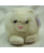 Vintage Puffkins SOFT WHITE PAWS THE CAT 4&quot;  Plush STUFFED ANIMAL Toy 1994 - $14.85