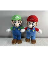 Super Mario Bros Nintendo Luigi small 8&quot; plush dolls lot 2 - £11.65 GBP