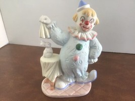 Vintage Circus Clown Magician Ceramic Figurine - £12.98 GBP