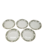 Vintage Christmas Holly Rim Soup Bowls (5) Pasta 8 1/4&quot; Fine China of Japan - $33.77