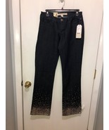 NWT Ecko Red Womens SZ 7 Super Sweet Sexy Embellished Jeans Y2K Look Low... - $29.64 CAD