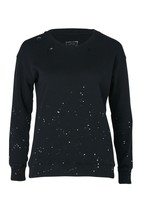 $298 MOTHER THE BIG EASY Destructed TORN Rip SPLATTER Sweatshirt ( S ) - £155.67 GBP