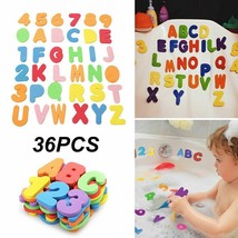 APXB 36 pcs Foam Bath Numbers and Letters Tiles - Child Baby Kids Bath Toy for W - £5.53 GBP
