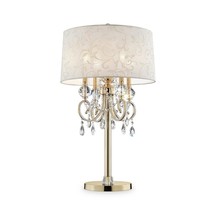 OK Lighting OK-5155T 32.5&quot; H Aurora Table LAMP , White - £328.31 GBP