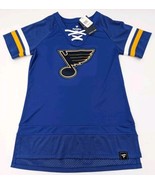 St Louis Blues Fanatics Women&#39;s Medium Lace Up Hockey Jersey T-Shirt NEW... - £23.36 GBP