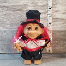 RUSS 5&quot; Troll Doll - Magician with his Bunny &amp; Wand VINTAGE - £7.84 GBP