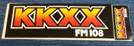 Vintage 1970&#39;s Kkxx 107.9 Fm Rock Radio Bumper Sticker Decal Bakersfield Calif - £18.98 GBP