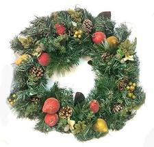 Home For ALL The Holidays 22 Inch Fruit and Pine Cone Wreath - £59.35 GBP