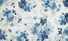 Anti-Fatigue Non Slip Pvc Floor Mat(18&quot;x30&quot;)BLUE Flowers &amp; Gray Leaves,Indigo,Hl - £19.77 GBP