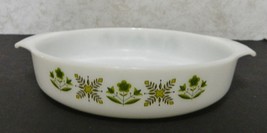 Anchor Hocking Fire King Round Handled Baking Deep Pie Dish #429 Meadow Green 9&quot; - £9.83 GBP