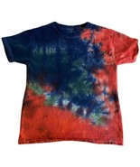 Hanes Boys Navy Blue Green Red Tie Dye Short Sleeve Shirt 6 - $158.26 MXN