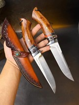 Handmad M390 Powder Steel Outdoor Hunting Knife Bowie Desert Iron Wood Handle - £133.90 GBP