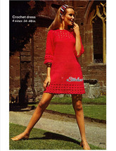 1960s Lace Crochet Tunic Dress Beginner -Crochet pattern (PDF 6232) - £2.99 GBP