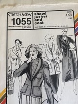 Stretch & Sew 1055 Ladies Shawl Jacket Coat Pattern-Bust Sizes 28 - 44 in uncut - £8.68 GBP