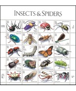 USPS 1998 Full Sheet Insects &amp; Spiders Postage Stamps $.33 stamp + bio o... - £5.04 GBP