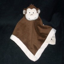 Tiddliwinks Baby Brown &amp; Creme Monkey Security Blanket Stuffed Plush Toy Soft - £16.70 GBP