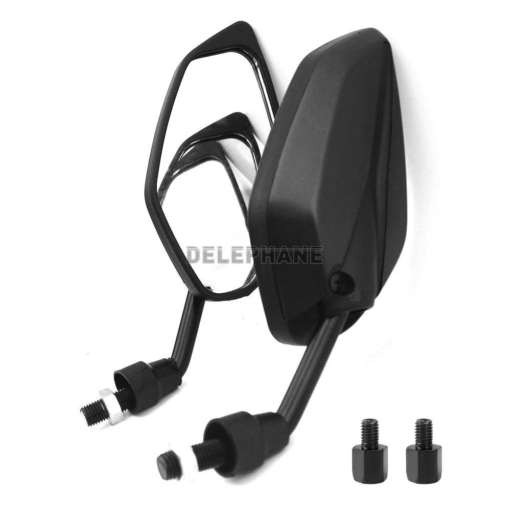 8mm 10mm Electric Motorcycle Rear View Mirrors With Handlebar Mount Clamp Motorb - £111.93 GBP
