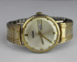 vintage Sheffield men&#39;s watch HAND WIND MECHANICAL gold tone 1970&#39;s WORK... - $34.99