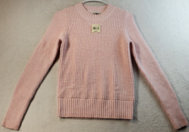 Lucky Brand Sweater Women Size XS Pink Knit Cotton Long Raglan Sleeve Round Neck - £16.87 GBP