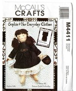 MCCalls #4411 18&quot; Sophie&#39;s Everyday Clothes Fancy Dress Pattern No. 4 - $10.00