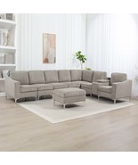 Gray Corduroy Convertible Sectional Sofa w/Storage - $25,581.63 MXN