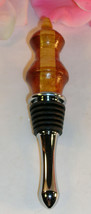 New Hand Crafted Hand Turned Wood Topped Wine Bottle Stopper Great Gift - £15.17 GBP