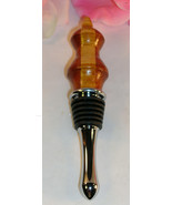 New Hand Crafted Hand Turned Wood Topped Wine Bottle Stopper Great Gift - £14.94 GBP