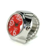 WATCH RING Finger Stretch Band Chrome Time Piece Jewelry Large Number Re... - $130.10 MXN