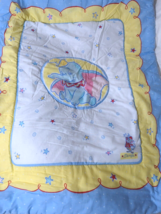 Disney Babies Dumbo Crib quilt comforter blue yellow stars - $49.49