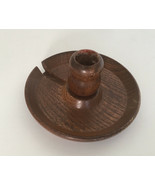 vintage wood chamber taper candle holder early American country  home de... - $27.06 CAD