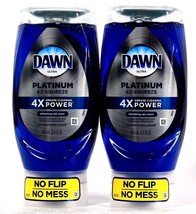 2 Ct Dawn Ultra 12.4 Oz Platinum 4X Grease Clean Power EZ Squeeze Dish Liquid - £18.86 GBP