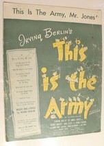 This Is The Army Mr Jones Sheet Music 1942 Irving berlin - £11.32 GBP