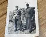 Antique World War 2 WWII Era Photograph Soldiers Uniform Military KG JD - $11.87