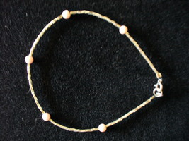 An item in the Jewelry & Watches category: Liquid Silver Rhodochrosite Anklet