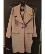 Badgley Mischka Womens Verona Wool blend Coat sz L Nude Camel NEW - $401.52 CAD