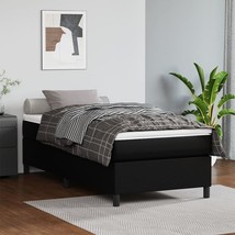 Bed Frame without Mattress Black Twin Faux Leather (US Only) - $4,675.24 MXN
