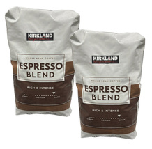 2 Packs Kirkland Signature Espresso Blend Coffee, Dark Roast, Whole Bean... - $49.50